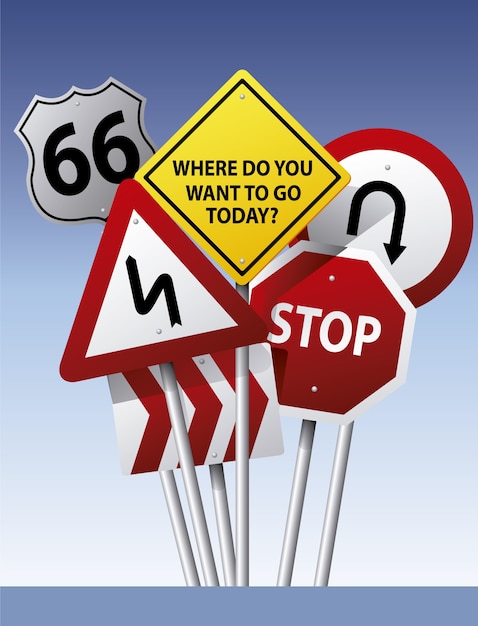 Free vector road signs background