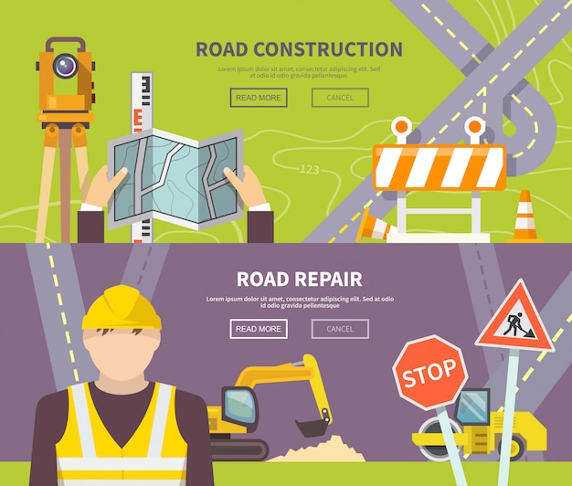 Road worker banner