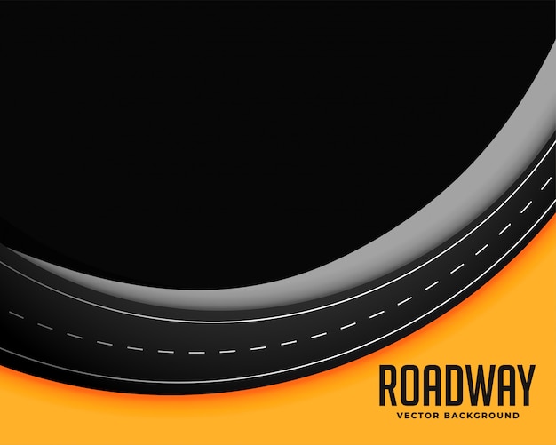 Free vector roadway background with text space