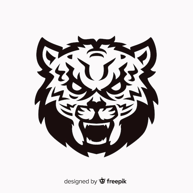 Roaring tiger background