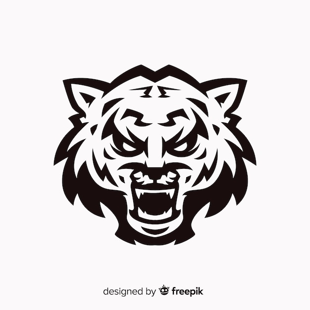 Roaring tiger background