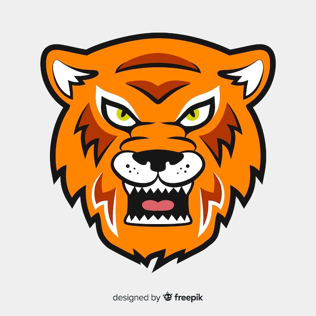 Roaring tiger background