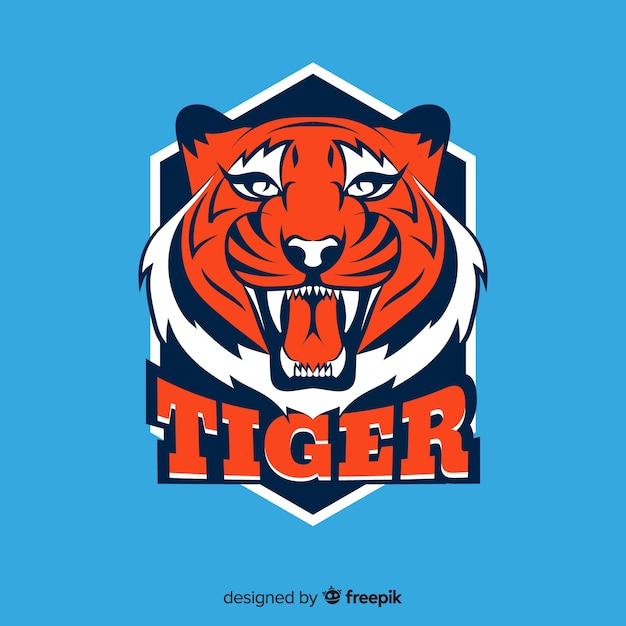 Roaring tiger background