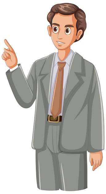 Free vector robert oppenheimer a cartoon character in a suit