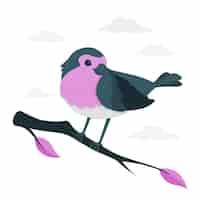 Free vector robin bird concept illustration