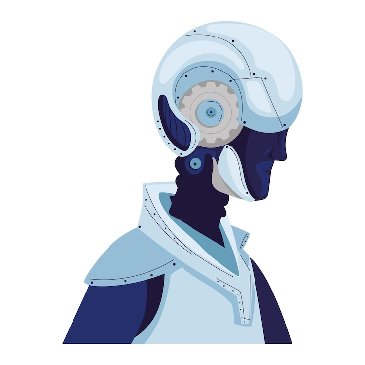 Free Vector robot ai technology futuristic