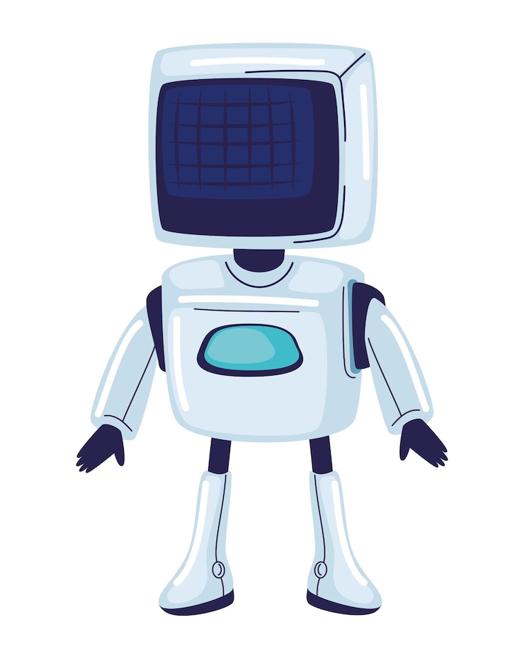 Free Vector robot ai technology machine character