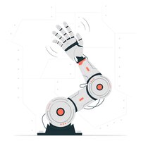 Free vector robot arm concept illustration