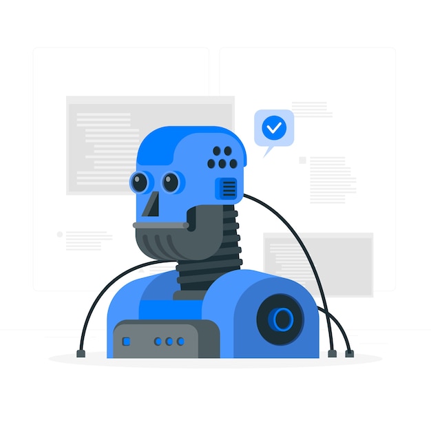 Robot face concept illustration