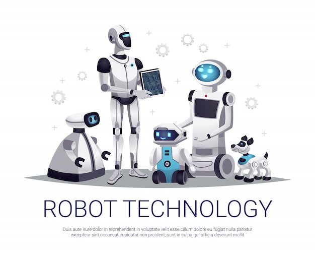 Free vector robot technology illustration