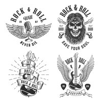 Бесплатное векторное изображение Рок-н-ролл эмблемы