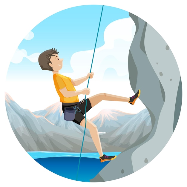 Free vector rock climbing badge isolated