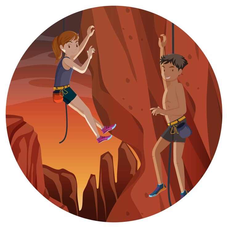 Free Vector rock climbing badge isolated
