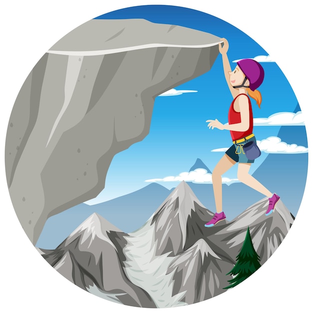 Free vector rock climbing badge isolated