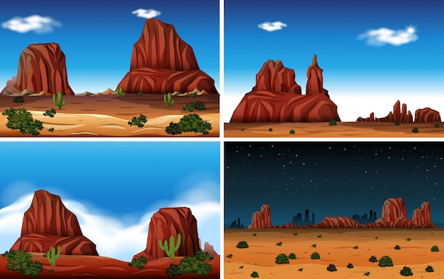 Rock mountain e desert scene