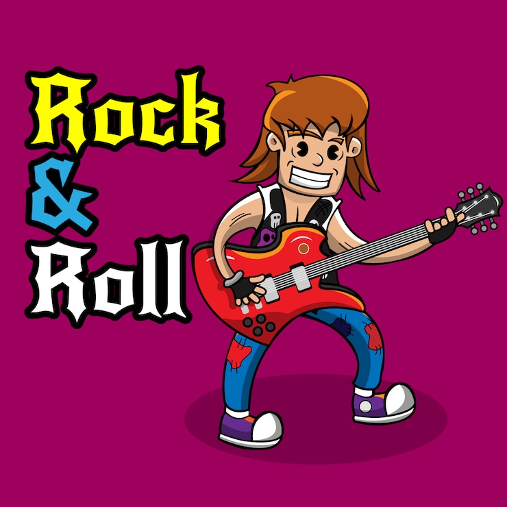 Free Vector rock and roll background design