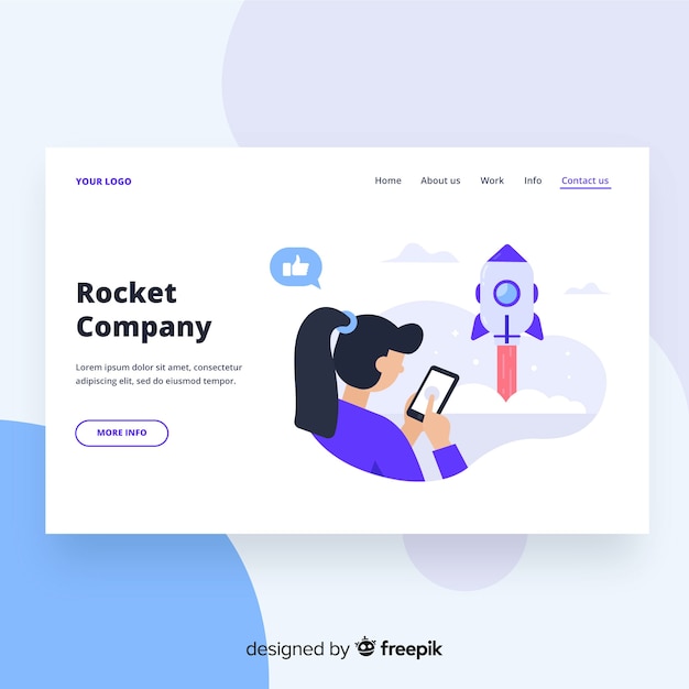 Rocket company landing page