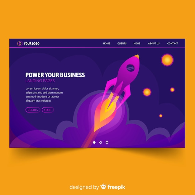 Rocket landing page