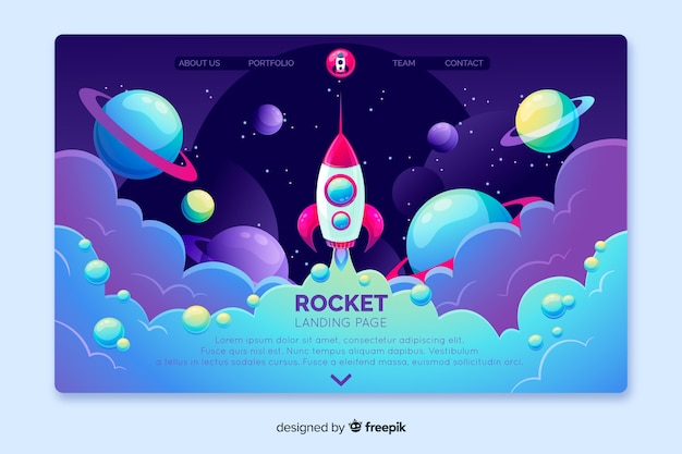 Rocket landing page