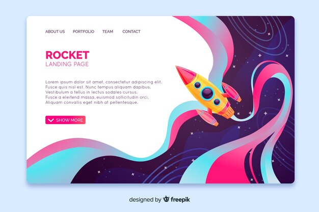 Rocket landing page