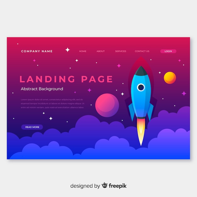 Rocket landing page