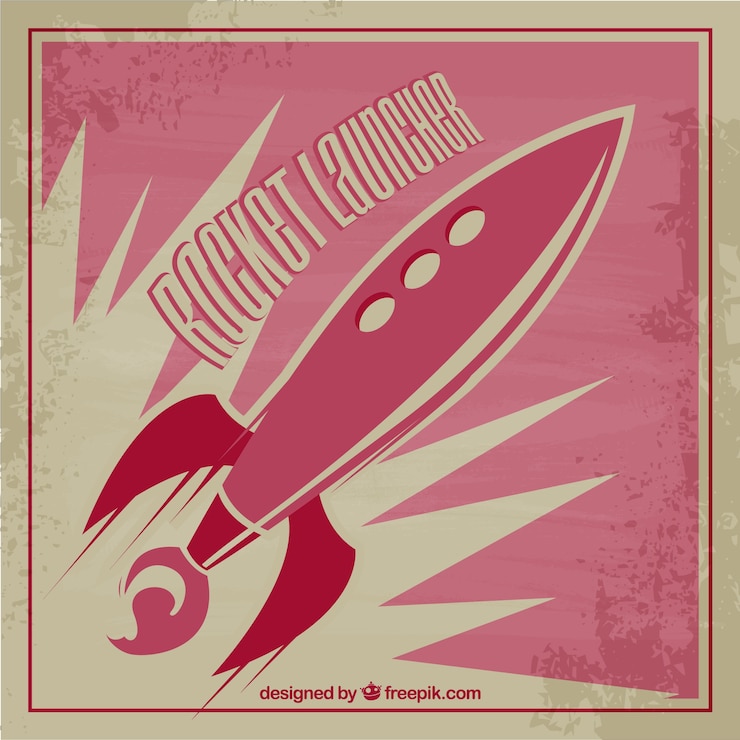 Free Vector rocket launcher poster