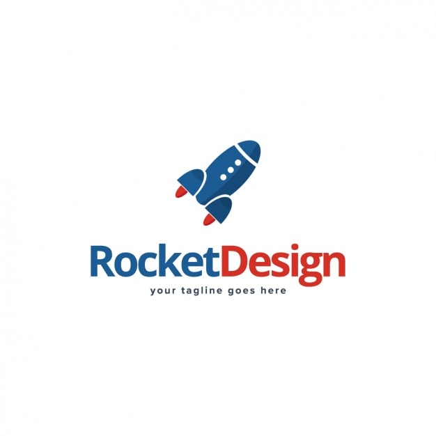 Free vector rocket shape logo template