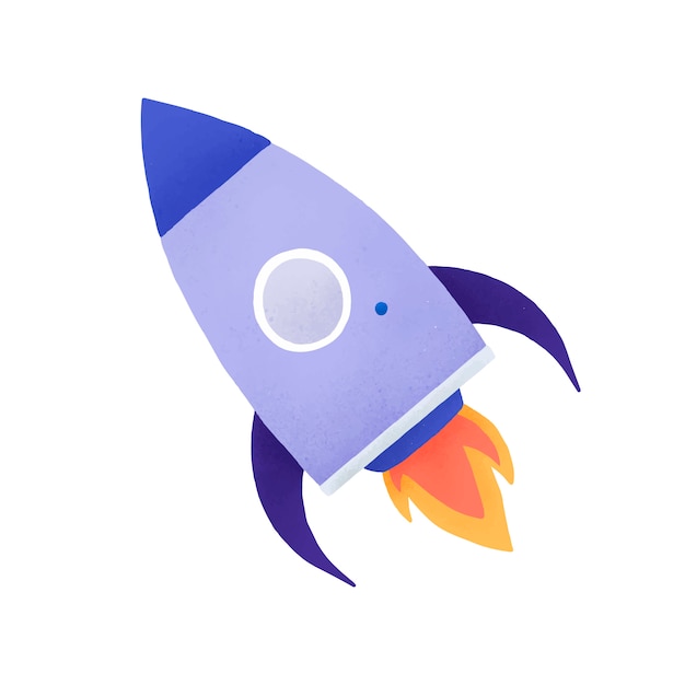 Free vector rocket social media icon vector