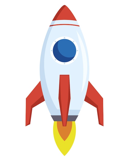 Free vector rocket start up launcher