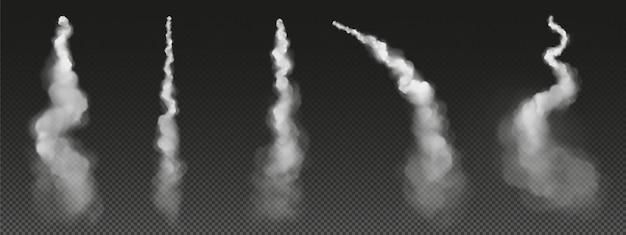 ロケット トレイル飛行機の煙面またはジェット雲