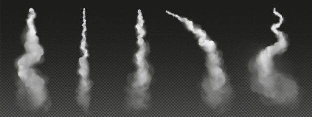 rocket trail airplane smoke plane or jet clouds