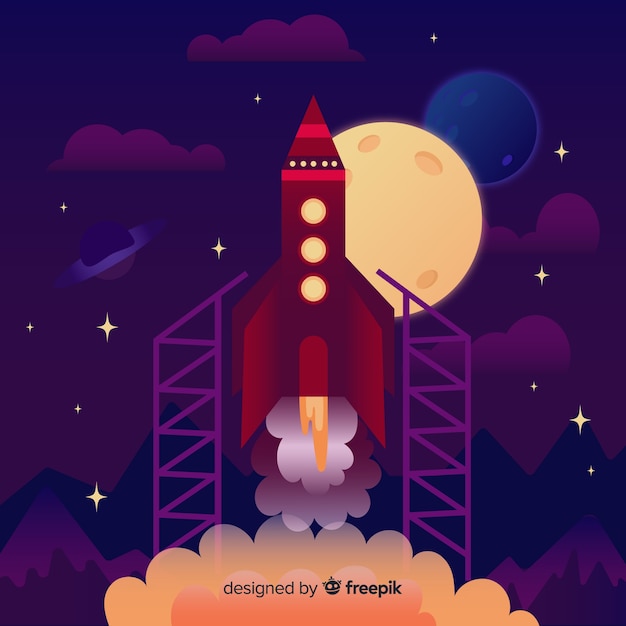 Free vector rocket