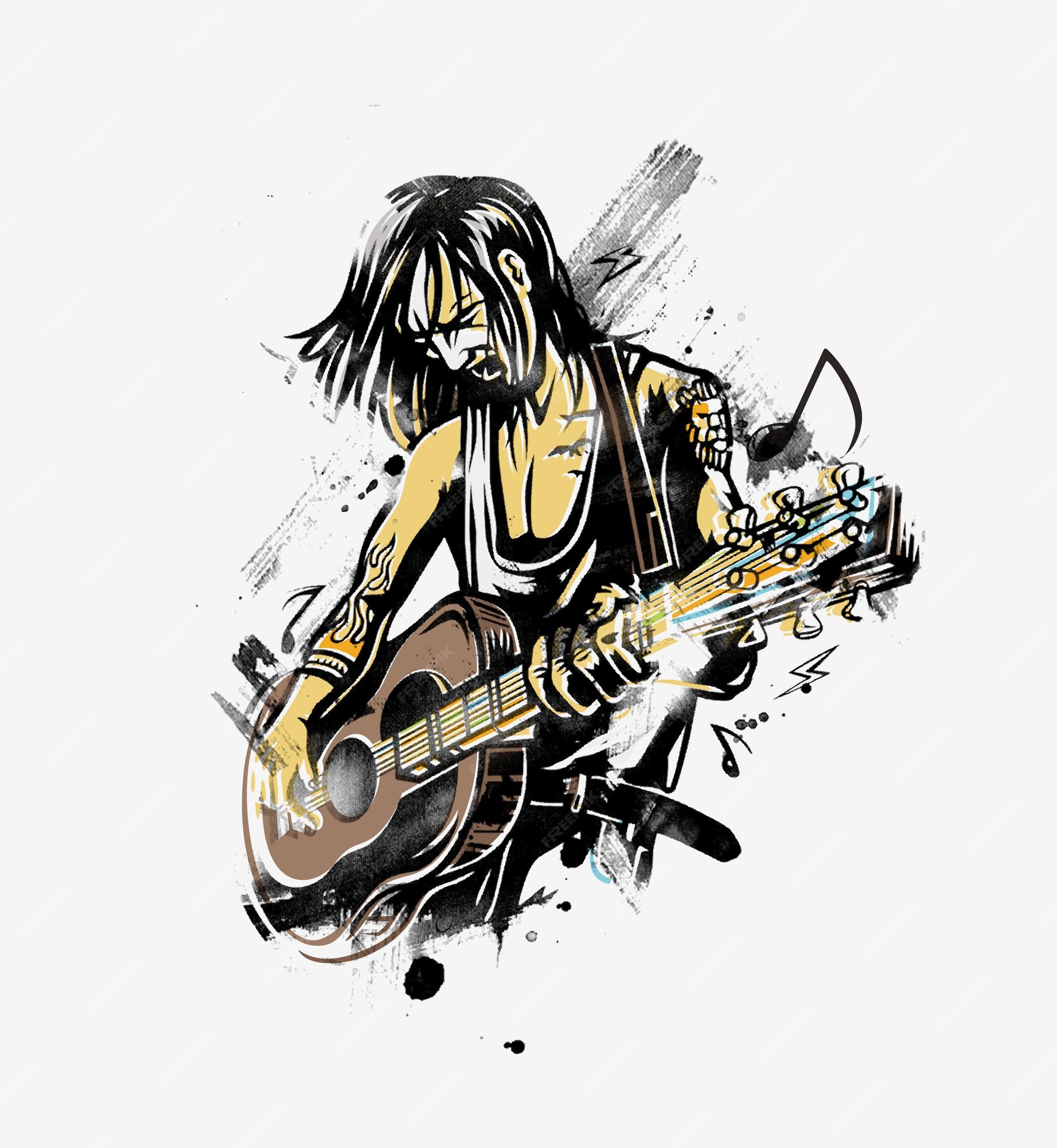 Download Ai Generated, Rockstar, Guitar. Royalty-Free Vector