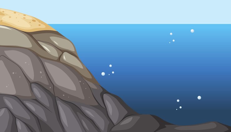 मुफ़्त वेक्टर rocky shore zonation background