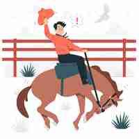 Free vector rodeo concept illustration