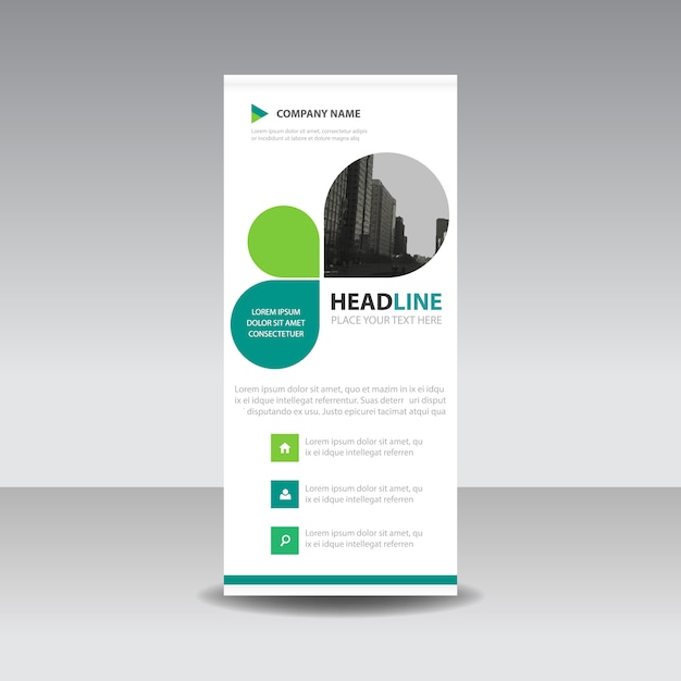 Roll up business template in leaf style