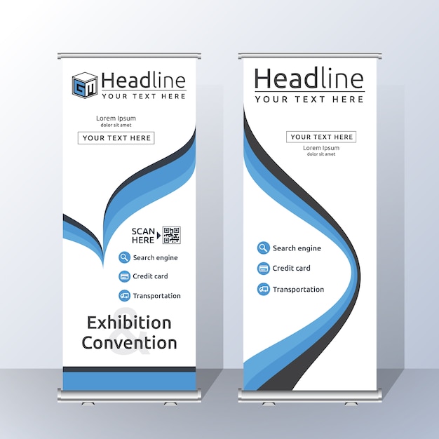 Free vector roll up template design