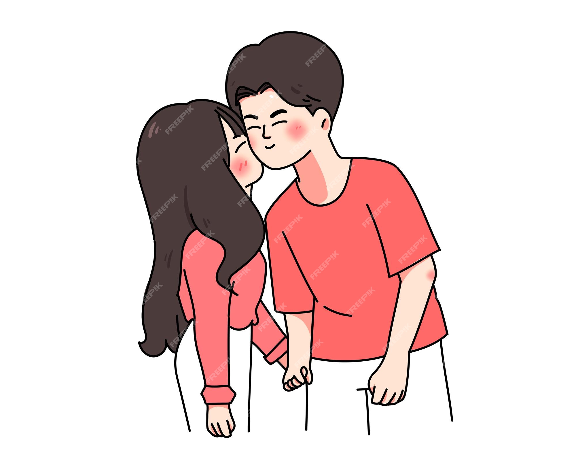 Anime Couple in Love Facebook Cover - Characters