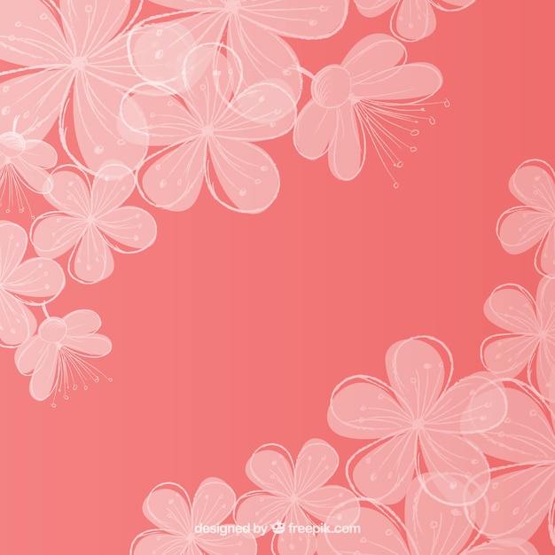 Romantic cherry blossom background