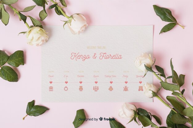 Romantic collection of wedding icons