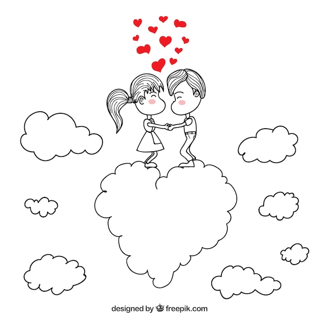 Continuous Line Drawing of Romantic Couple in Weeding Dress Vector  Illustration with Love Text Stock Vector - Illustration of dress, beauty:  136347937