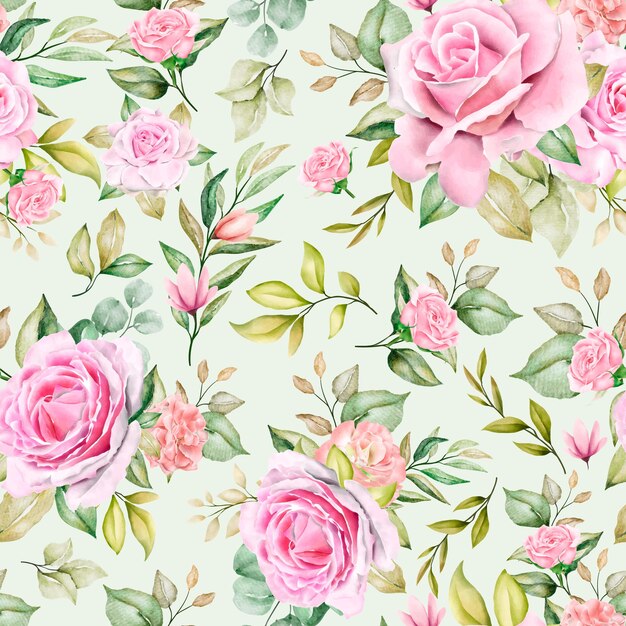 romantic floral seamless pattern