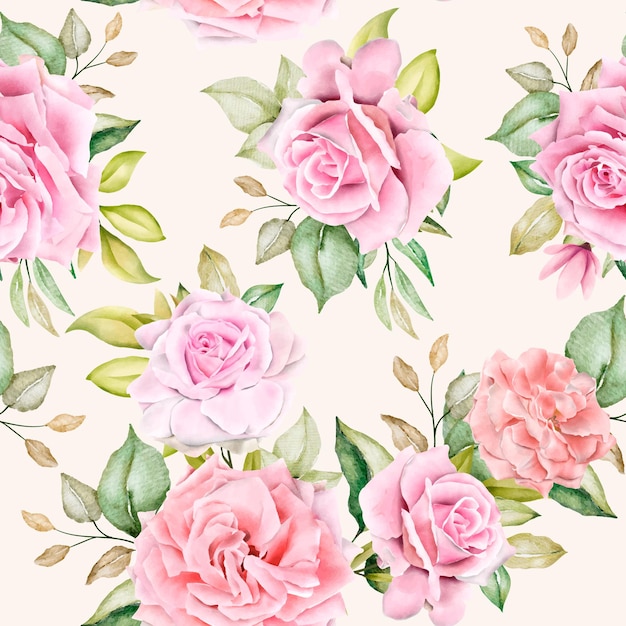 로맨틱 꽃 원활한 패턴