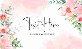 Free vector romantic floral watercolor background template