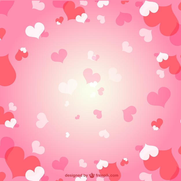 Romantic hearts background