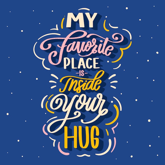 Free vector romantic lettering