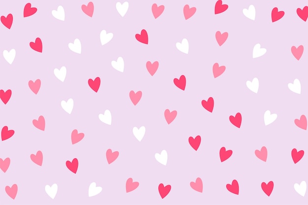 Free vector romantic love heart pattern for valentines wrapping paper print