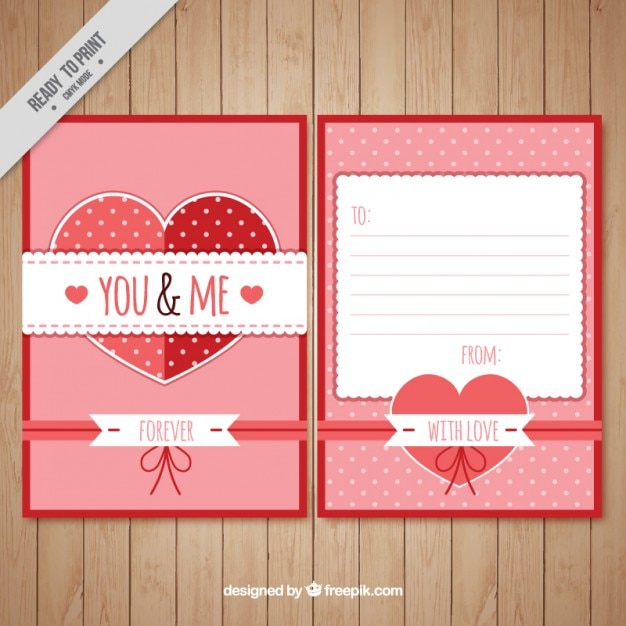 Free vector romantic love letter template