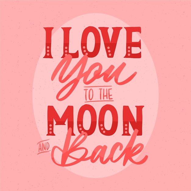 Free vector romantic message in beautiful lettering