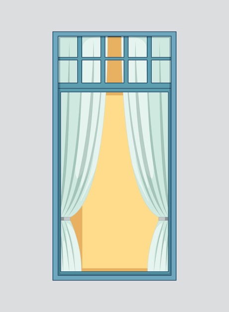 Free vector romantic old european style windows